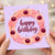 Birthday Card, Happy Birthday Cherry Wreath Design
