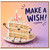 Birthday Card, Make A Wish Cake and Candle Design