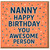 Nanny Birthday Card - 'Happy Birthday You Awesome Person' Confetti Design for Nan/Grandmother