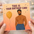 Birthday Card, Illustrated Man with Balloon