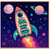 Birthday Card, Space Rocket It's Your Birth Day Have A Blast Card