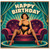 Birthday Card, Vintage Pin - Up Happy Birthday Card, Retro Glamorous Woman Design