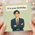 Birthday Card, It Is Your Birthday Illustrated Suit Man Greeting Card