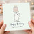 Birthday Card, Cute Bear Holding Cake with Candles