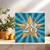 28th Birthday Card - Star and Sparkles Design - 145mm x 145mm Square - Age 28 Milestone Celebration - Blue and Gold -, Includes Kraft Envelope