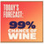 99th Birthday Card, 99% Chance of Wine Card