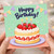 Birthday Card, Strawberry Cake and Candles Design