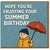Funny Summer Birthday Card - Raining Day Umbrella Cartoon, British Weather Joke - Hope You’re Enjoying Your Summer Birthday