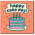 Happy Cake Day Birthday Card - Fun Illustrated Cake with Candles and Sprinkles - Playful Pun Greetings Card for Friends, Family and Colleagues