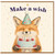 Birthday Card, Cute Fox Make a Wish Card