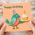 Birthday Card, Cute Bird and Cupcake Design