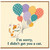 Birthday Card, Funny Cat Balloon Apology Card