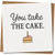 Funny 'You Take the Cake' Birthday Card - 145mm x 145mm - Cute Minimal Design, Includes Kraft Envelope