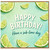 Birthday Card, Happy Birthday Sub - Lime Day Lime Pun Card