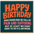 Birthday Card, Happy Birthday Adult Humour Card