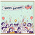 Birthday Card, Fun Celebration Plane and Party Crowd Design