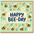 Birthday Card, Happy Bee - Day Cute Bee and Flower Card