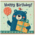 Birthday Card, Cute Bear with Balloon and Present Card