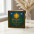 Hosanna on Palm Sunday Greeting Card - Cross with Radiant Sun, Doves and Palm Leaves - 'Blessings, Peace, and Joy' Christian Stained-Glass Style