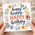 Birthday Card, Happy Happy Birthday Floral Greeting Card