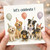Birthday Card, Celebration Card with Dogs and Balloons