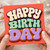Birthday Card, Colourful Bubble Letter Birthday Card