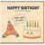 Birthday Card, Cute Party Hat and Cake Design
