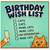 Birthday Card, Birthday Wish List Cat Card