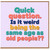 Birthday Card, Quick Question Same Age as Old People Card
