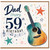59th Birthday Dad Card, Guitar Music Theme Dad Happy Birthday Card
