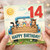 Cousin 14th Birthday Card, Cute Farm Animals Truck Happy Birthday Card