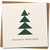 Season's Greetings Minimal Christmas Tree Card, 145mm x 145mm Square, Modern Green Design, Kraft Envelope, Eco-Friendly Festive Greeting, Includes Kraft Envelope