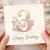 Granddad 3rd Birthday Card, Floral Number 3 Happy Birthday Card