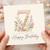 Auntie 7th Birthday Card, Floral Happy Birthday Card