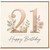 Dad 21st Birthday Card, Floral Happy Birthday Card