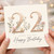 Nephew 22nd Birthday Card, Floral Happy Birthday Card for 22 Year Old