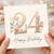 Sister 24th Birthday Card, Floral Happy Birthday Card
