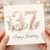 Granddad 37th Birthday Card, Floral Happy Birthday Card
