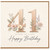 Auntie 41st Birthday Card, Floral Happy Birthday Card