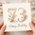 Uncle 73rd Birthday Card, Elegant Floral Happy Birthday Card