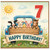 7th Birthday Card, Cute Farm Animals Happy Birthday Card
