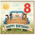 8th Birthday Card, Cute Farm Animals Birthday Card