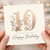 10th Birthday Card, Happy Birthday Floral Card for Her