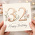 32nd Birthday Card, Floral Happy Birthday Card