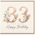 33rd Birthday Card, Floral Happy Birthday Card
