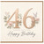 46th Birthday Card, Floral Happy Birthday Card for Her