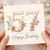 57th Birthday Card, Floral Happy Birthday Card