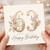 63rd Birthday Card, Wishing You A Very Happy Birthday Floral Card