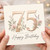 75th Birthday Card, Floral Happy Birthday Card