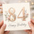 84th Birthday Card, Floral Happy Birthday Card